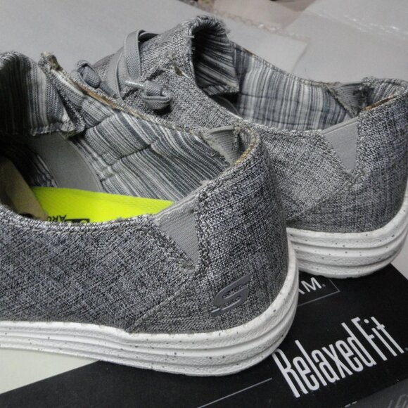 Skechers Melson Chad Slip on Sneaker Gray Relaxed Fit Air Cooled Men's Size 14 - Picture 7 of 16
